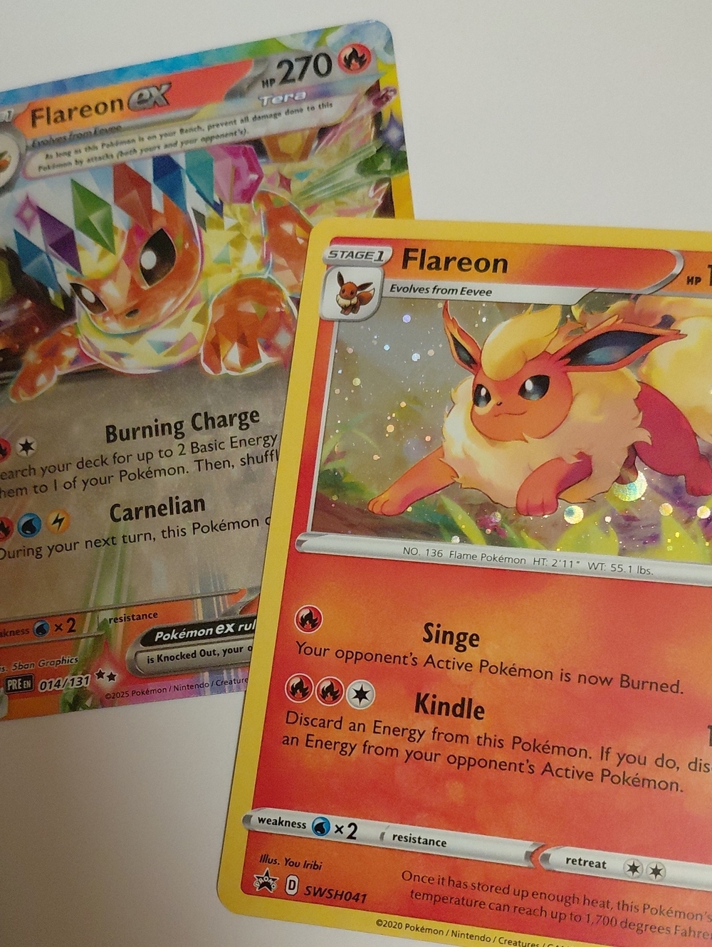 2 Card Lot - Flareon Pokemon Cards